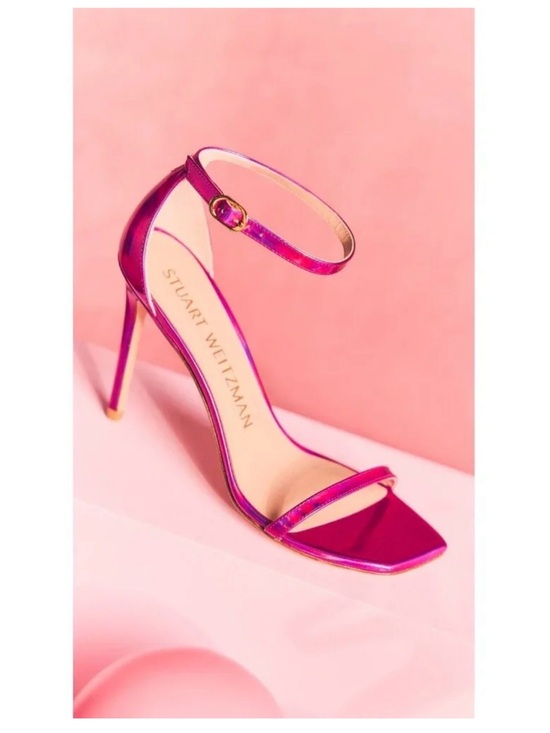 Stuart Weitzman Shoes - New Stuart Weitzman Fuchsia Metallic Ankle-Strap Sandals sz 7